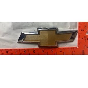 Chevrolet Bowtie Emblem Gold Chrome Textured Logo Replacement
